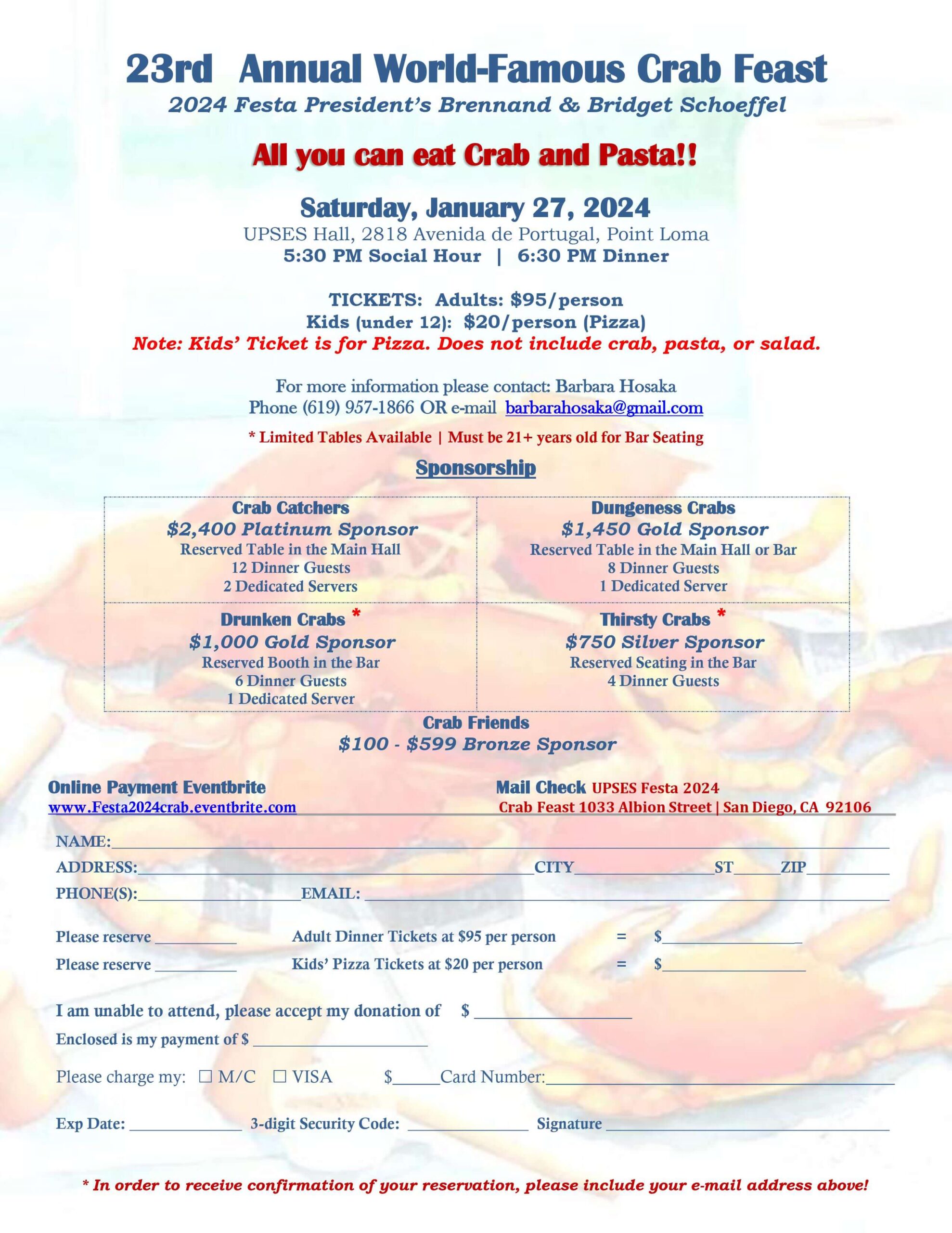 2024 Crab Feast Invitation